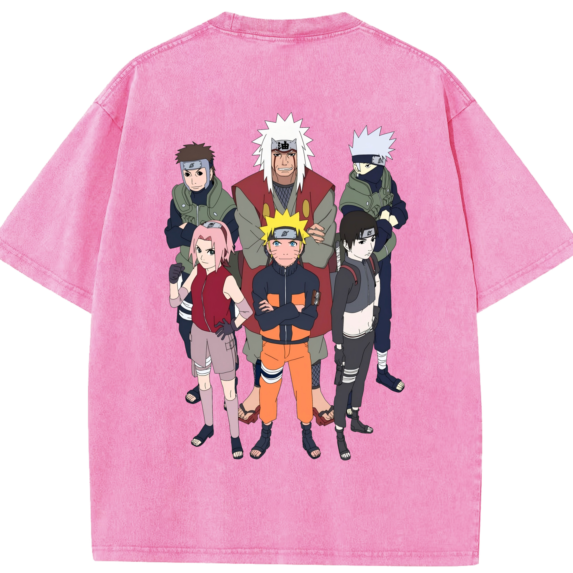 （画像用） NARUTO -ナルト- うずまき ナルト Uzumaki Naruto 綿100% ヴィンテージ風 半袖Tシャツ（背面プリント）